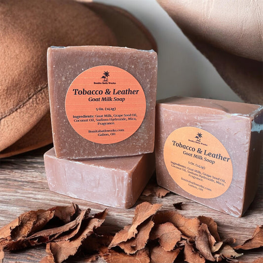 Tobacco and Leather Goat Milk Soap