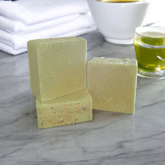 GREEN TEA & THYME Sea Salt Infused Mineral Soap
